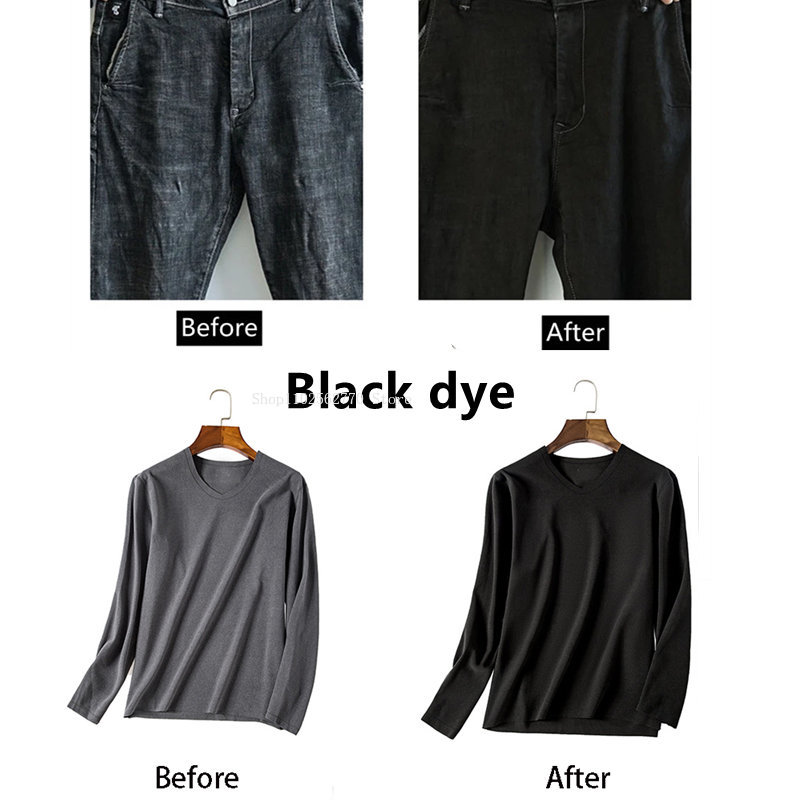 50 グラム黒生地染料衣類改装着色剤コットンリネンジーンズキ - Home Textiles Store のレビューと価格