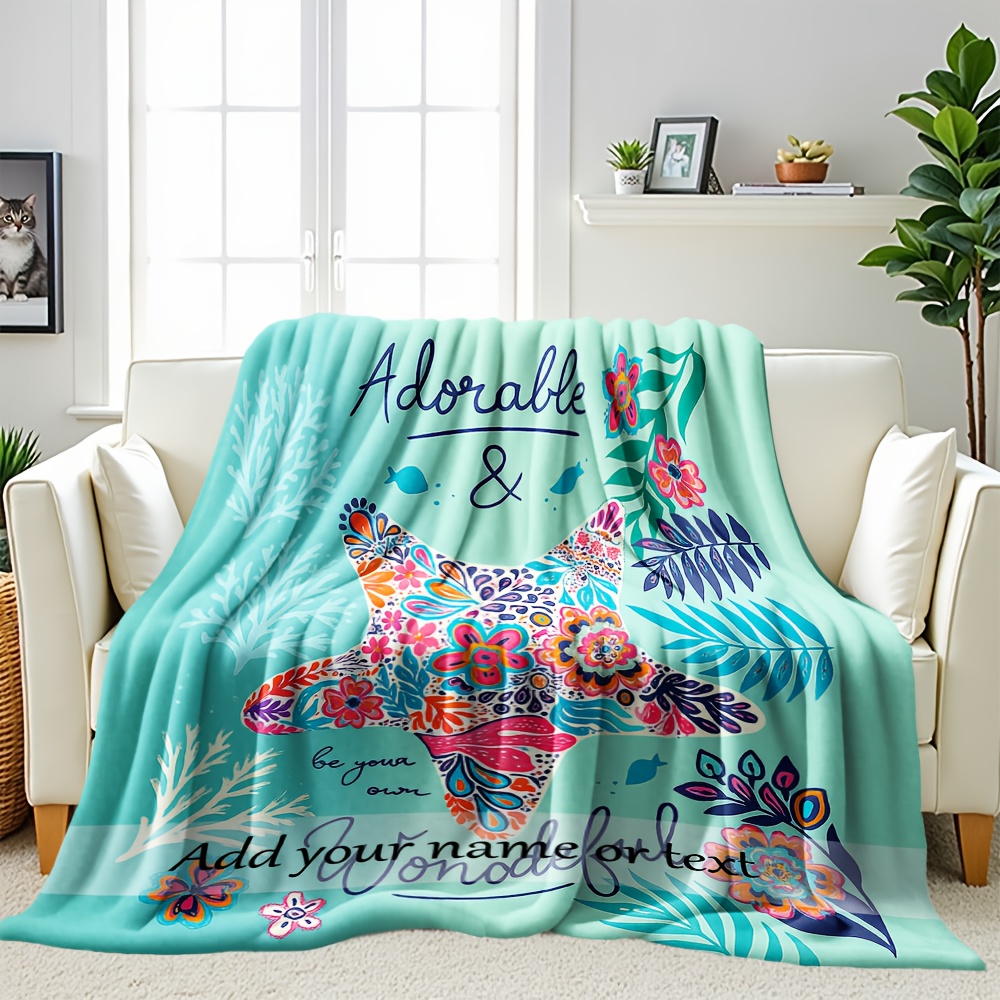 カスタムあなたの名前またはテキスト、魅力的な手描きのヒトデブ - Your Home Textiles のレビューと価格