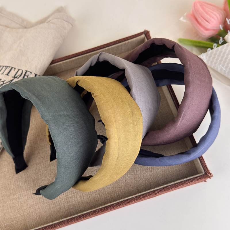 マットなリネンコットンブレンドの柔らかい幅広ヘッドバンド、シ - Home Textiles Store のレビューと価格