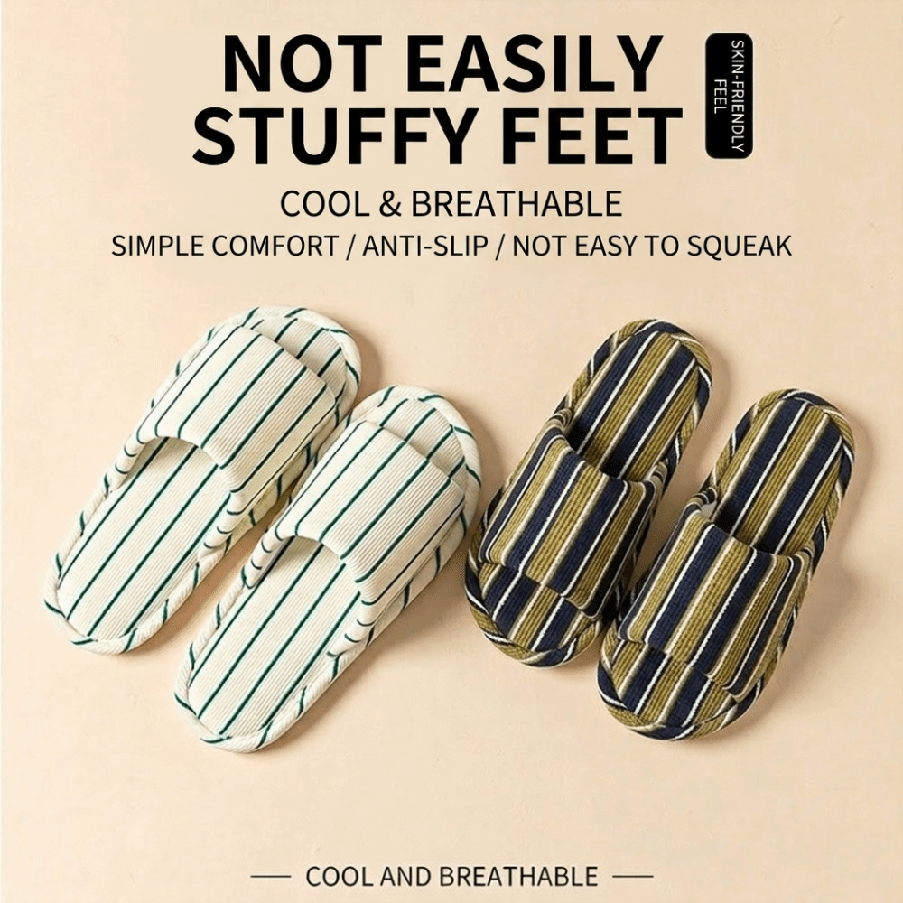 1 ペア軽量ノンスリップ室内スリッパソフトソールリネンのよう - Home Textiles Store のレビューと価格
